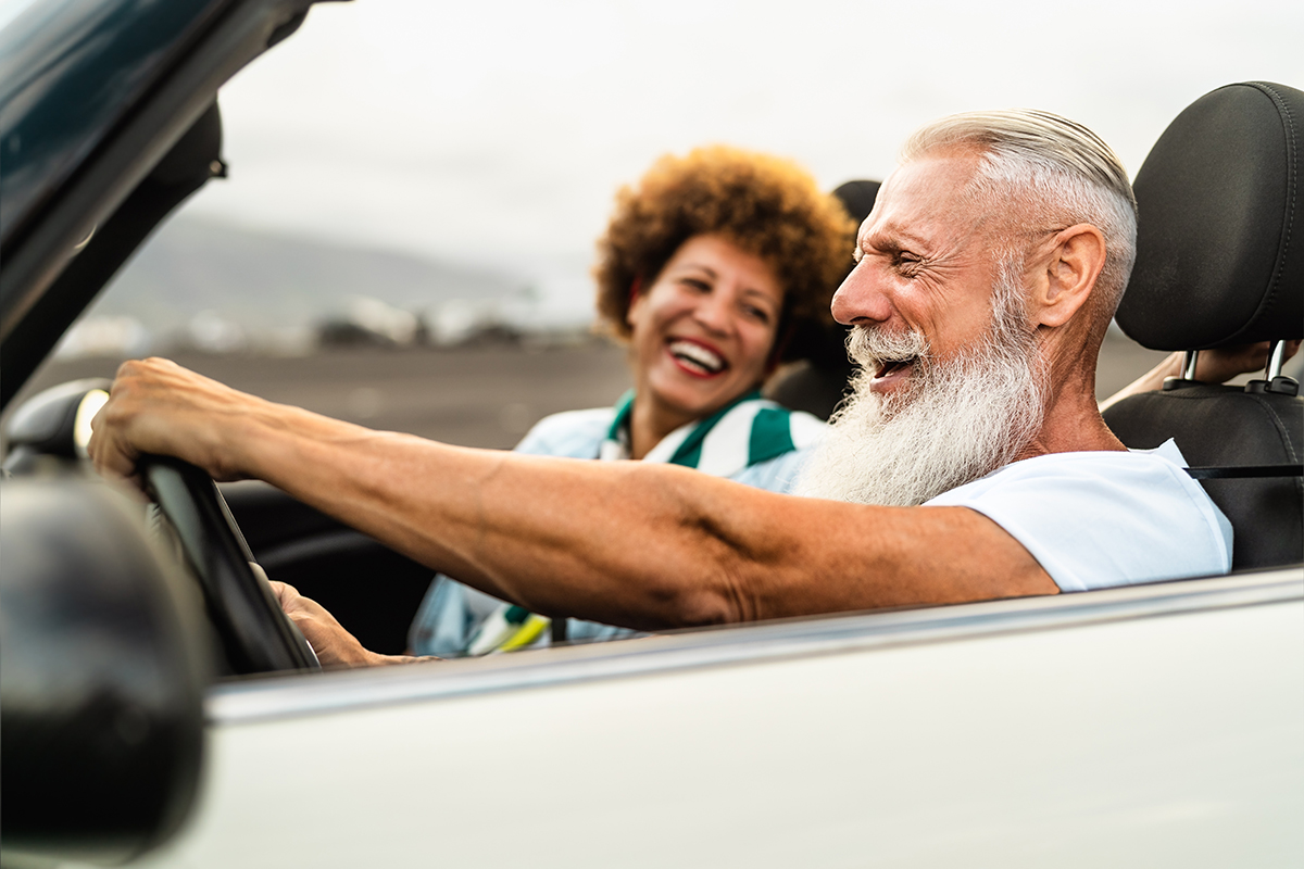 Couple Driving in a Car